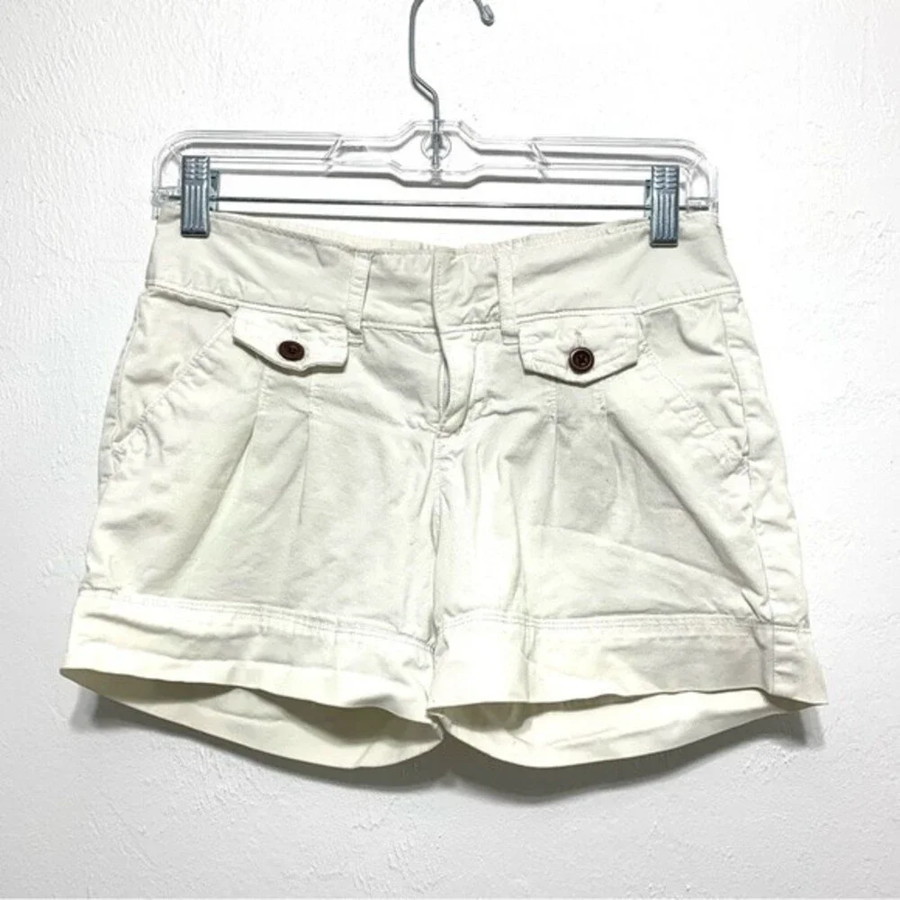 Old Navy White Dress Pleated Shorts Adjustable Waistband size Girls 14